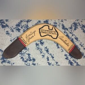 Greetings from Australia , Vintage Boomerang . Made in Australia